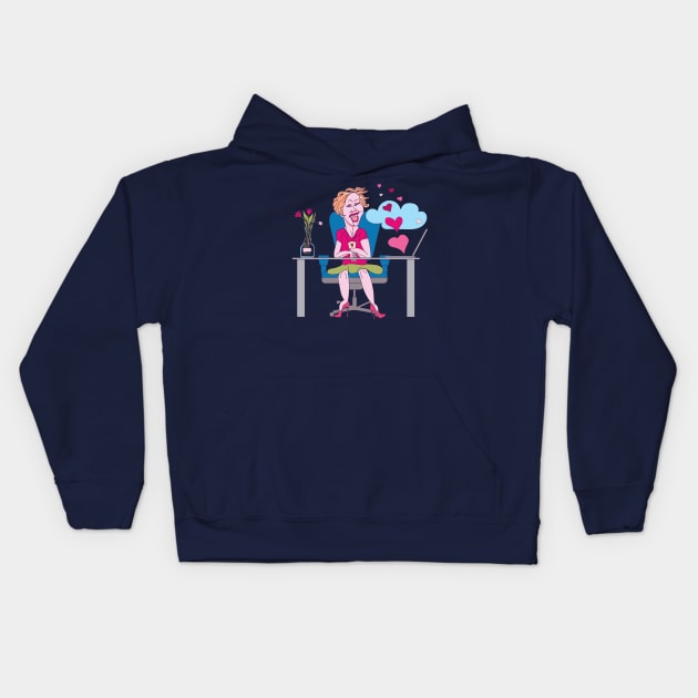 Online dating Kids Hoodie by IngaDesign